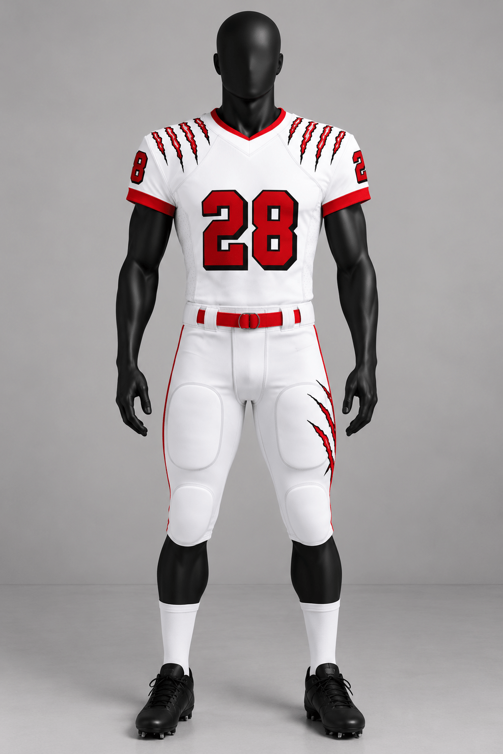 Front-Facing American Football Uniform Mannequin
