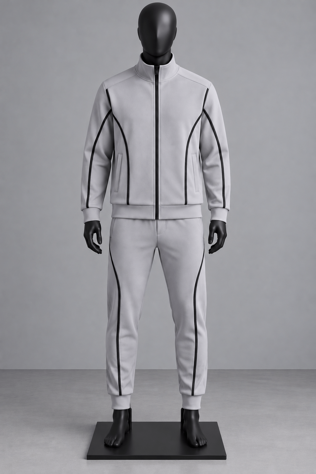 Grey Piped Tracksuit Mannequin Display